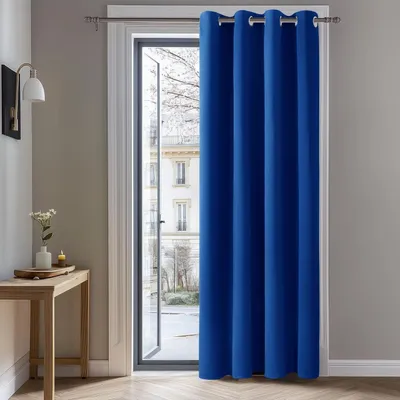 Obrázok produktu pre Zatemňovacia záclona s okami, termozáclona, ochrana pred chladom, ochrana pred teplom, 214 x 132 cm, kráľovská modrá, 1 kus