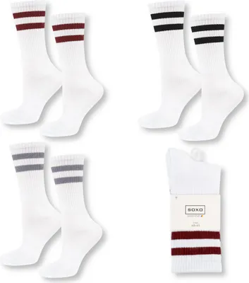 Produktbild von 3 Paar Herren-Sportsocken aus Baumwolle, Größe 40-45, von SOXO, ein Geburtstagsgeschenk für Männer