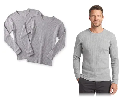 Produktbild von Black Snake Herren Langarm-Unterhemd Gr. 5 bis 10 2er Pack - 4XL - Grau, KI-generiertes Bild