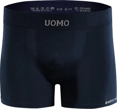 Produktbild von Sesto Senso Herren boxershorts SOLAR nahtlose Unterwäsche flexibel Männer Stretch - Dunkelblau - L/XL