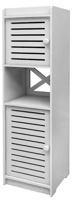 Produktbild von Badezimmerschrank, weiß, Aufbewahrungsregal mit Toilettenpapierhalter, platzsparend, 78 x 22 x 22 cm