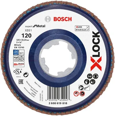 Produktbild von X-LOCK-Fächerschleifscheibe X551, Expert for Metal, K: 120, 125 mm
