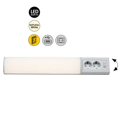 Immagine prodotto di Rabalux 78064 Illuminazione del piano di lavoro Bath2 LED 10 alluminio plastica bianco
