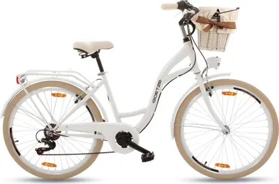 Obrázok produktu pre Dámsky mestský bicykel Goetze Mood 26" – 6 rýchlostí, oceľový rám 17", LED osvetlenie, košík