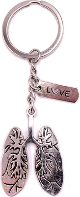 Zdjęcie produktu dla Brelok do kluczy Onwomania Lunge Love Organ Srebrny metalowy wisiorek Charm