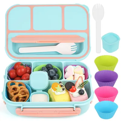 Image de Omgoods - Boîte à déjeuner Bento avec 4 compartiments, 1300 ml