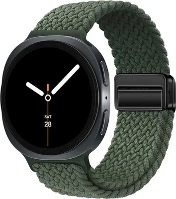 Image de Fermeture magnétique bracelet en nylon pour Samsung Galaxy Watch 8 / 8 Classic D- Vert