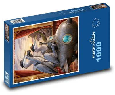 Produktbild von Puzzle 1000 Reiher auf U-Boot - martinpuzzle