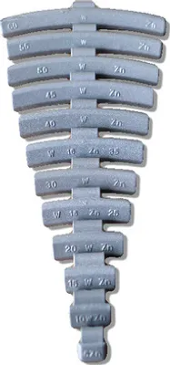 Produktbild von Auswuchtgewicht 20 g aus Zink, pulverbeschichtet, für Leichtmetallfelgen
