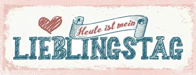 Produktbild von vianmo Holzschild 10x27 cm Heute ist mein Lieblingstag Dekoration