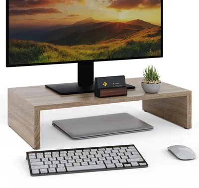 Immagine prodotto di Supporto per monitor, rialzo ergonomico a un livello per computer