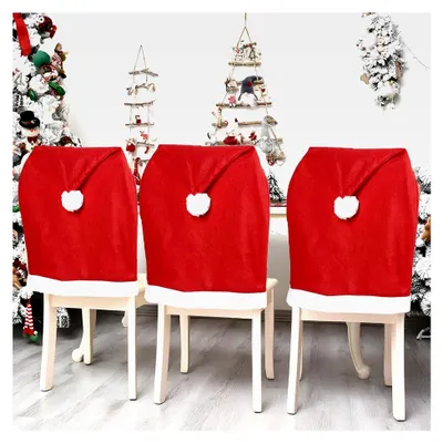 Produktbild von Weihnachtsstuhlüberzug 4er Set für Stühle