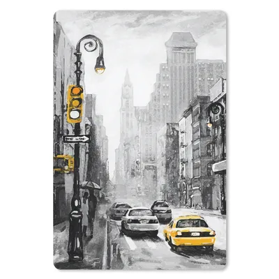 Produktbild von MuchoWow® Mauspad Mousepad Gemälde - Ölfarbe - Stadt - Auto 18x27 cm - Mousepads - Maus Mat - Pad - Mausunterlage
