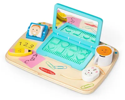 Productafbeelding van Houten bureau-speelbord, sensorisch speelgoed voor baby's en peuters, kinderspeelgoed metcertificering