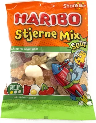 Produktbild von Haribo Stjerne Mix Sour Saure Sterne-Fruchtgummi 375g Tüte