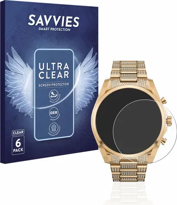 Produktbild von 6x Für Michael Kors Access Gen 6 Bradshaw Schutzfolie Savvies Displayschutz Display Schutz Folie Klar Transparent