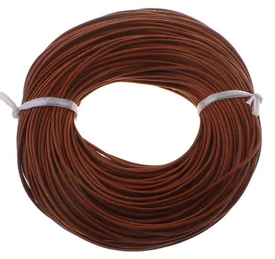 Produktbild von 5m Lederschnur rund  2mm gefärbt - Lederkordel Lederband Rindsleder Schnur, Farbe:braun, Stärke:2mm