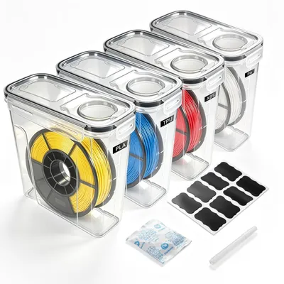 Obrázek produktu pro Sada čtyř úložných boxů pro filament do 3D tiskáren