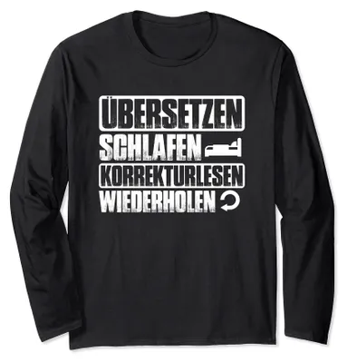 Productafbeelding van Vertaling, vertalen, slapen, vertaler, langarmshirt