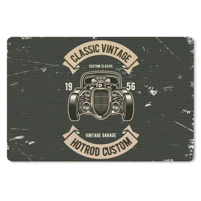 Produktbild von MuchoWow® Schreibtischunterlage Oldtimer - Zeichnung 60x40 cm - XXL Mauspad - Großes Mauspad