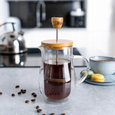 Thermischer French Press 450 ml Altom Design-Glaskanne Mit Aufgussgerät