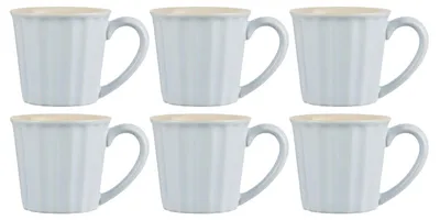 Produktbild von 6er Set Becher, Tassen MYNTE Stillwater hellblau für 250ml Steingut Ib Laursen