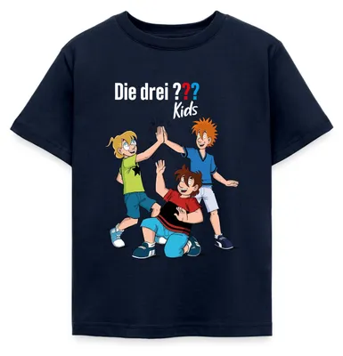 Produktbild von Spreadshirt Die Drei Fragezeichen Kids Detektive Team Kinder T-Shirt, 110/116 (5-6 Jahre), Navy