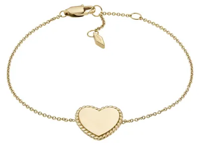 Obrázok produktu pre Fossil JF04361710 Dámsky náramok Drew Heart z nehrdzavejúcej ocele zlatej farby 19 cm