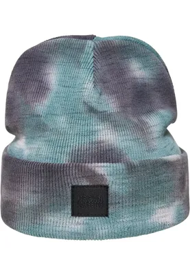 Produktbild von Urban Classics TB4584 | Tie Dye Beanie One Size - Farbe: grey/teal - Größe: One Size