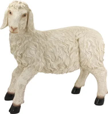 Produktbild von Krippenzubehör Schaf 57 cm Polyresin Dekofigur für Weihnachtskrippe