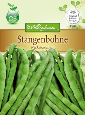 Produktbild von Stangenbohne Neckarkönigin | Stangenbohnensamen von N.L. Chrestensen