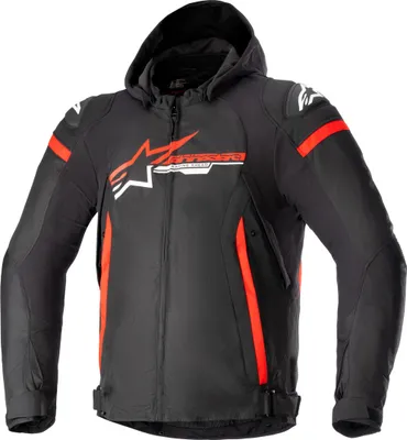 Produktbild von Alpinestars Zaca wasserdichte Motorrad Textiljacke, schwarz/rot/weiß, L