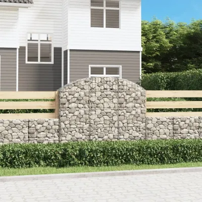 Produktbild von Möbel Gabione mit Hochbogen 150x30x120/140 cm Verzinktes Eisen - Beete 153446