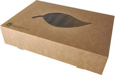 Image de PAPSTAR Plateau de transport "pur" 457 x 300 x 45 mm brun
