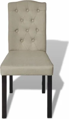 Image de vidaXL Chaise de salle à manger 2 pcs. Tissu brun chameau