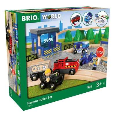 Produktbild von BRIO Bahn Großes Polizei Deluxe Set, 3 Jahr(e), Holz, 34 Stück(e), 2,2 kg