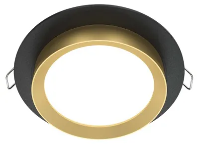 Zdjęcie produktu dla Lampa wpuszczana, metalowa w kolorze czarnego złota 1x GX53, D 11cm