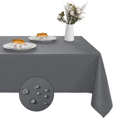 Immagine prodotto di Tovaglia lavabile, grigia, 140 x 240 cm, 1 pezzo
