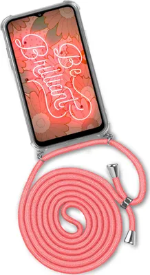 Produktbild von TWIST-Case + TWIST-Cord für Samsung Galaxy A12, Farbe:Kooky Flamingo (Silber)
