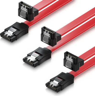 Produktbild von deleyCON MK1581, 0,5 m, SATA III, SATA 7-pin, SATA 7-pin, Männlich/Männlich, Rot