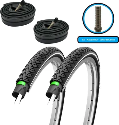 Produktbild von 2x Fahrradreifen SET 28x1,75 Zoll 47-622 700x45c Reflex mit Pannenschutz 3 mm inkl. 2 AV Schlauch