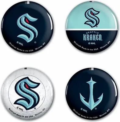 Produktbild von Button-Set Seattle Kraken NHL Button 4 Pack