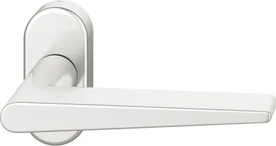 Produktbild von FSB Rahmentürdrücker 09 1005 Hochhaltefeder B ovale Rosette Aluminium silber