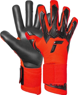 Immagine prodotto di Guanti da portiere Reusch Raptor Pro con ammortizzazione per tiri potenti, colore rosso brillante/nero, taglia 11
