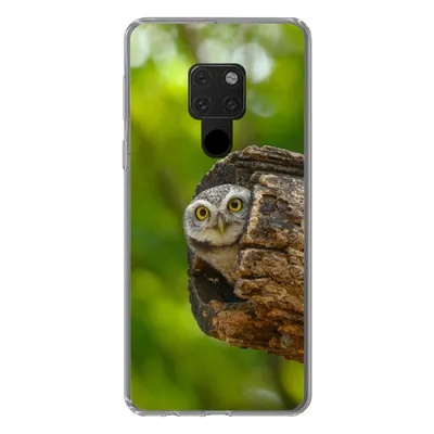 Produktbild von MuchoWow® Handyhülle Schutzhülle Hülle für Huawei P40 Lite Eule - Baby - Baum Silikon Softcase Handy Hülle - Handy