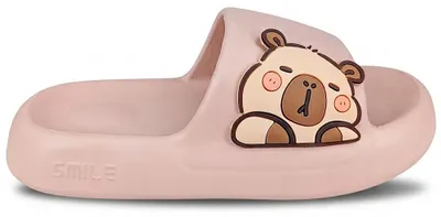 Produktbild von Damen Pool Slippers Schaumstoff Badeschuhe Mit Wasserschweinmotiv Koralin in Rosa Gr.38/39