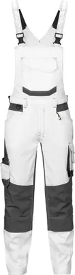 Immagine prodotto di DASSY® Tronix Painters salopette elasticizzata con tasche per ginocchiere bianco/grigio antracite 56