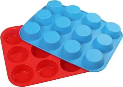 Obrázek produktu pro Silikonová forma na muffiny, 12 důlků