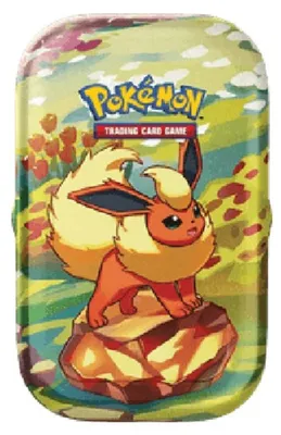 Zdjęcie produktu dla Pokemon Prismatic Evolutions: Flareon Mini Tin