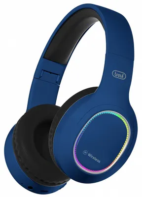 Produktbild von Trevi DJ 12E60 BT Wireless-Kopfhörer mit Bluetooth 5.3 und Mikrofon, klappbar, MicroSD, AUX, USB-C, 9 Stunden Akkulaufzeit, blau